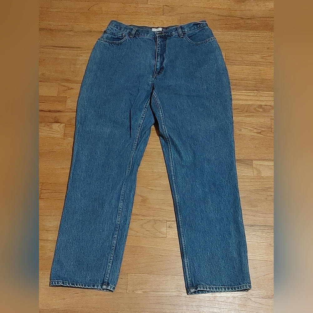 Women's Arizona Relaxed Fit Straight Leg High Rise Blue Jeans Size 15 Average